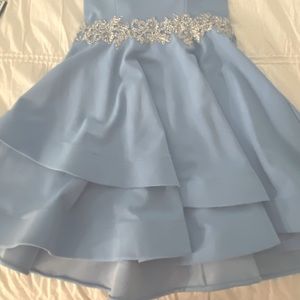 light blue strapless formal dress size 11/12
